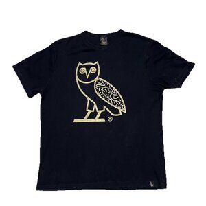 October’s Very Own Black Arabic Calligraphy Owl T-Shirt Size Youth Large OVO
